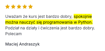 Opinia Macieja Andraszyka