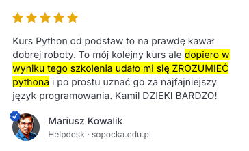 Opinia Mariusza Kowalika