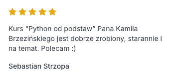 Opinia Sebastiana Strzopy